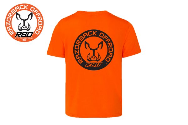 RBO Orange Short Sleeve T-shirt w/Round Logo Back