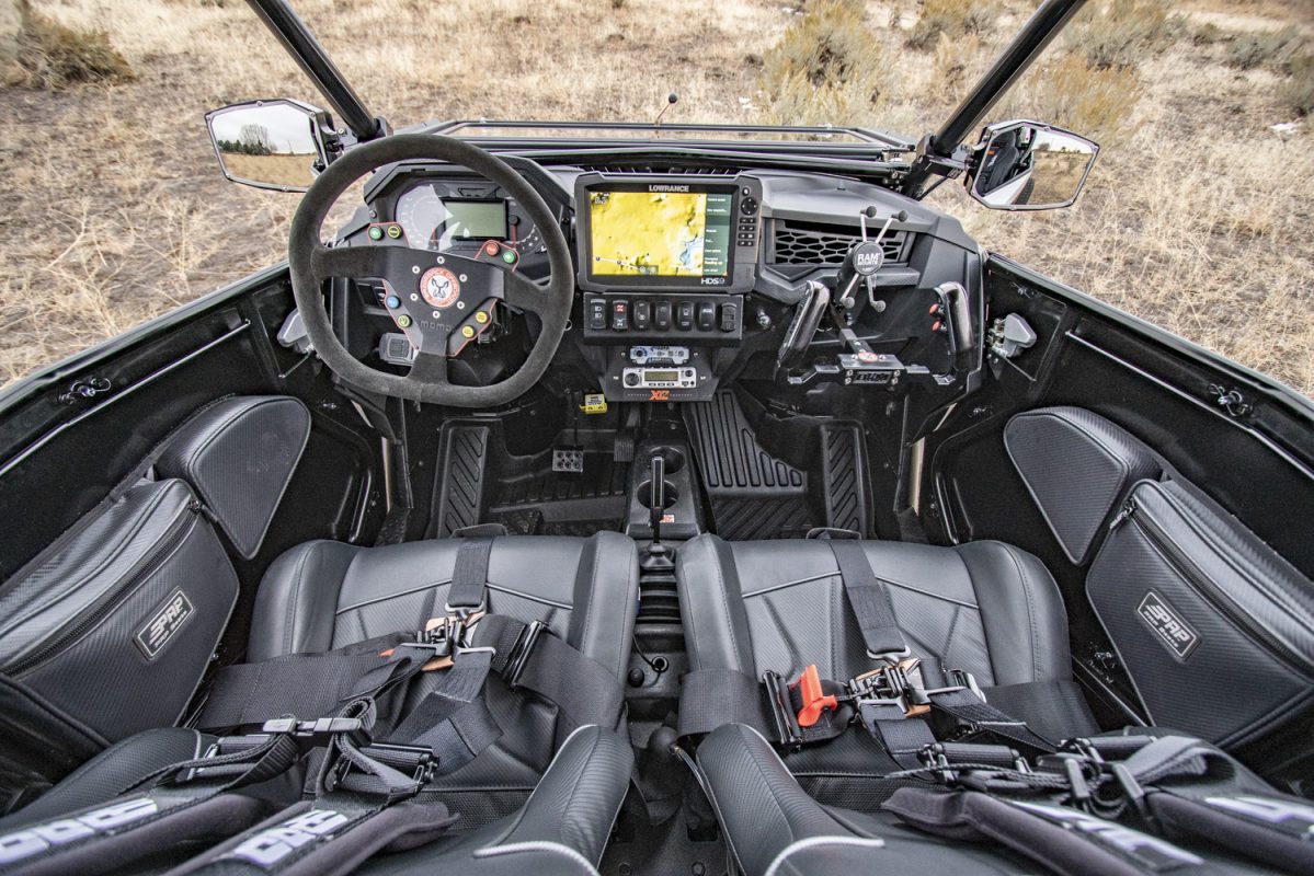 Driver's and Passenger's Seat and Dash for Polaris RZR Turbo S Custom UTV SEMA Build