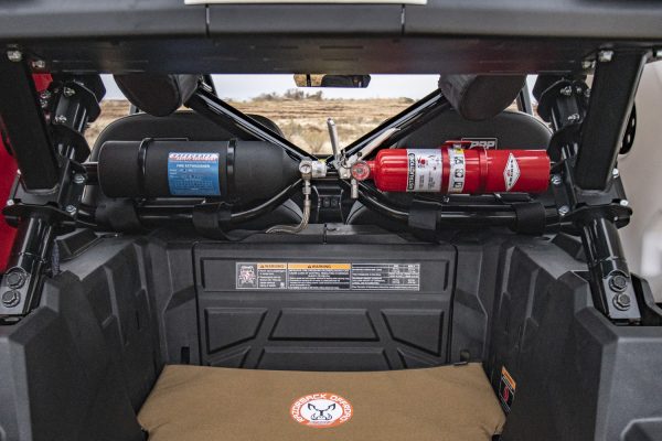 Fire Extinguishers Heat Pad Bed Polaris RZR Turbo S Custom UTV SEMA Build