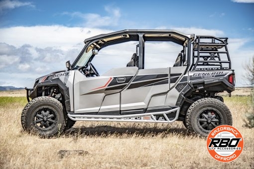 A utv parked in a dirt field