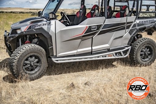 A utv parked in a field