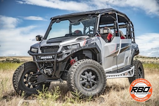 A utv parked in a field