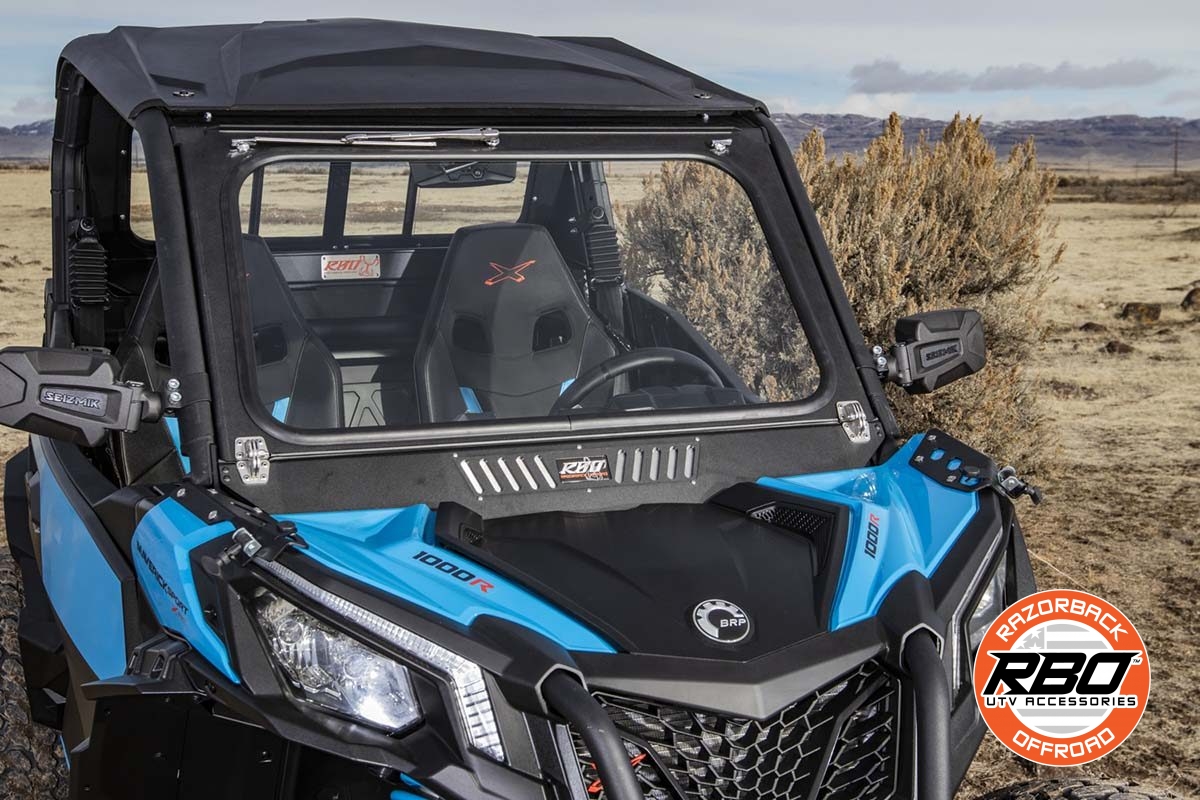Folding Glass Windshield for Can Am Maverick Trail & Sport SxS RBO™