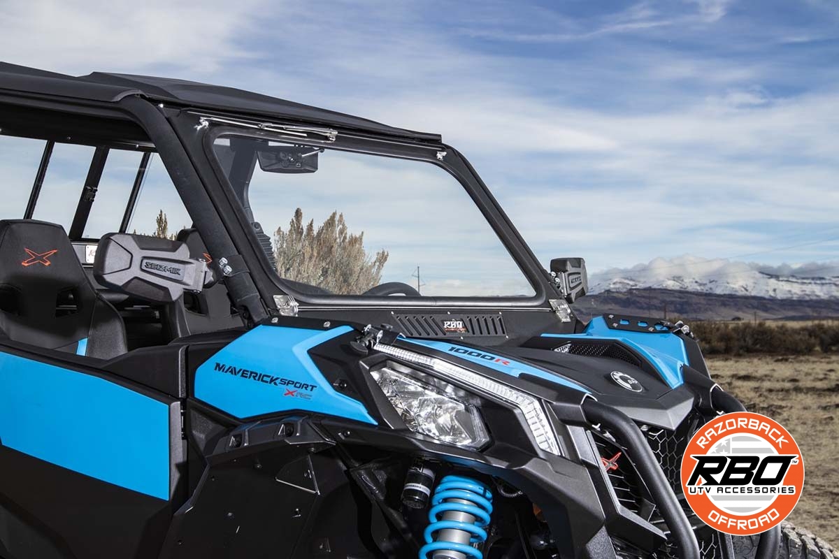 Folding Glass Windshield for Can Am Maverick Trail & Sport SxS RBO™