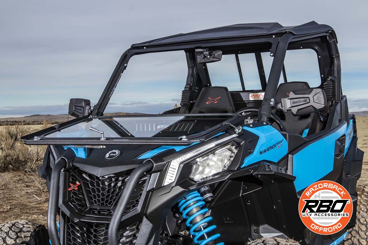 Folding Glass Windshield for Can Am Maverick Trail & Sport SxS RBO™