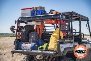 UTV bed filled with luggage