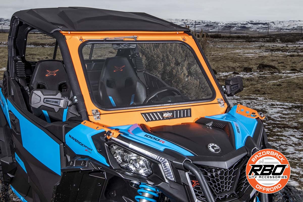 Folding Glass Windshield for Can Am Maverick Trail & Sport SxS RBO™