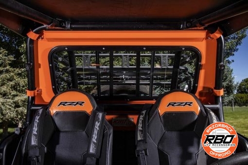 Orange rear windshield