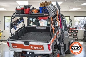 Back of a UTV inside of a building