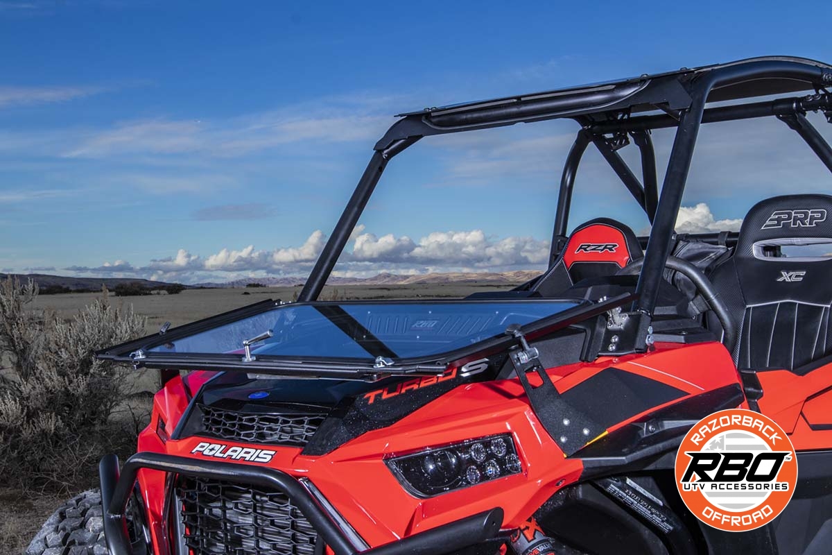 Polaris RZR XP Turbo S Folding Glass Windshield Razorback Offroad™
