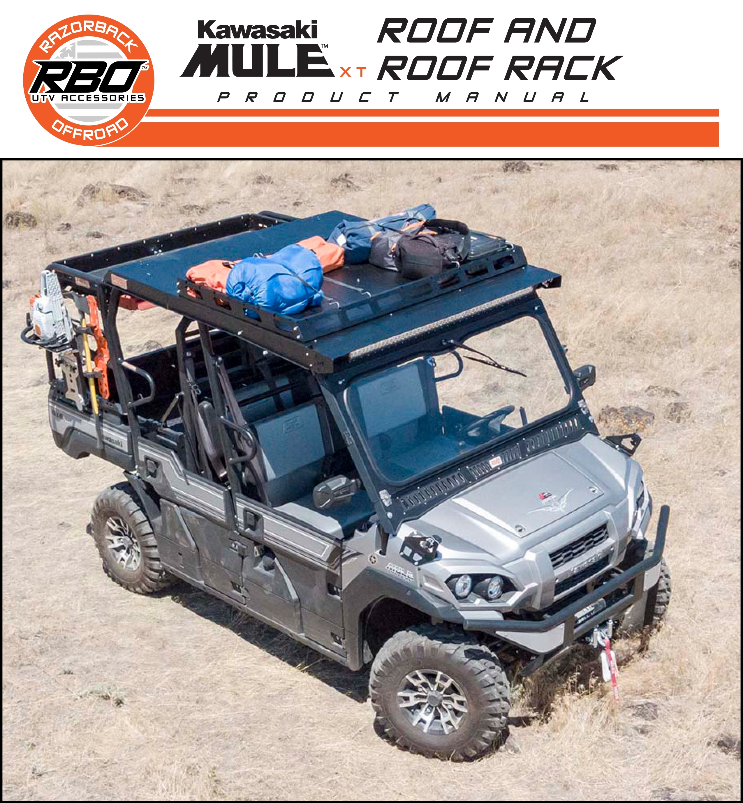 Kawasaki Mule XT Roof and Roof Rack Product Manual