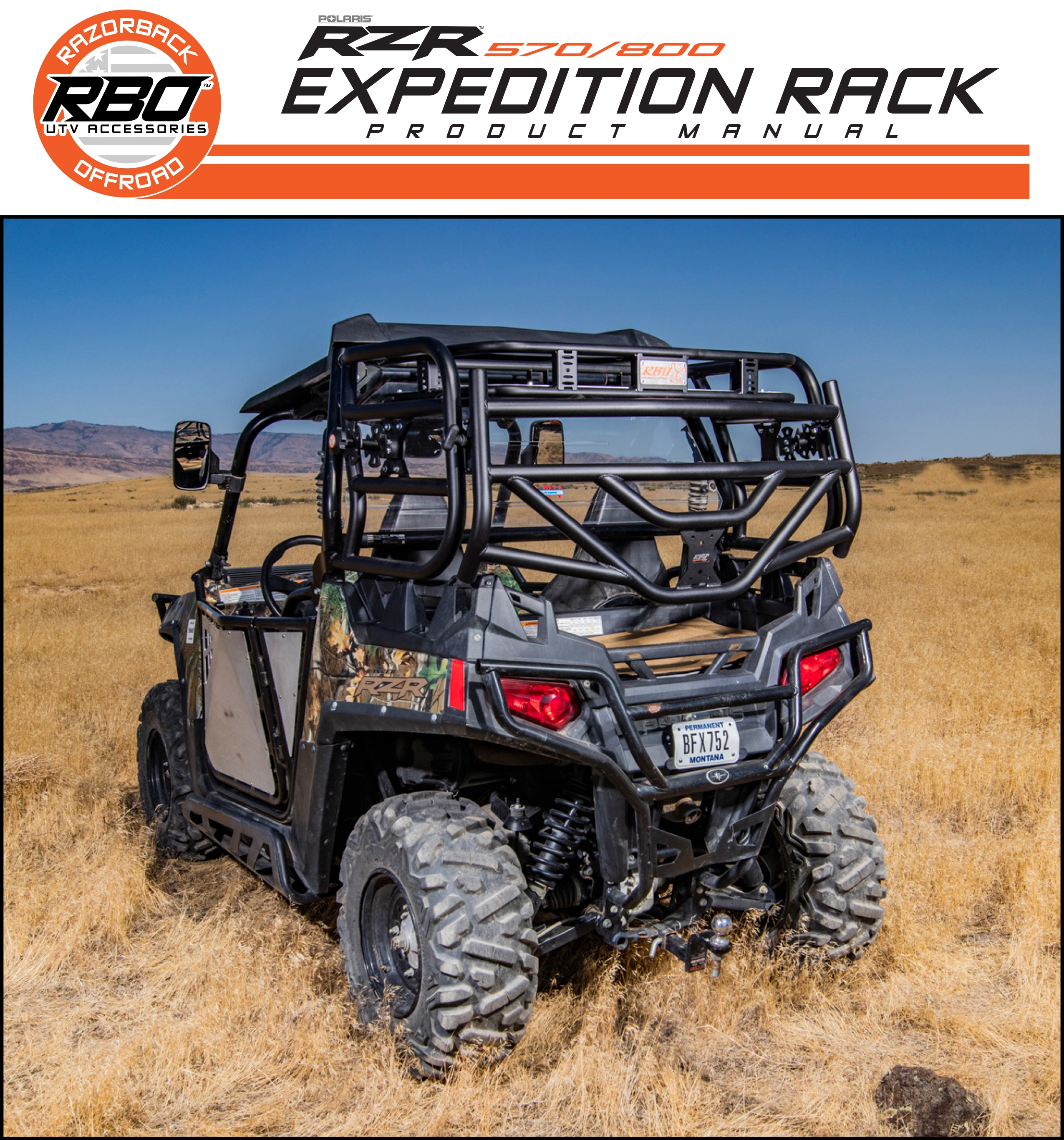 Polaris RZR 570/800 Expedition Rack Product Manual