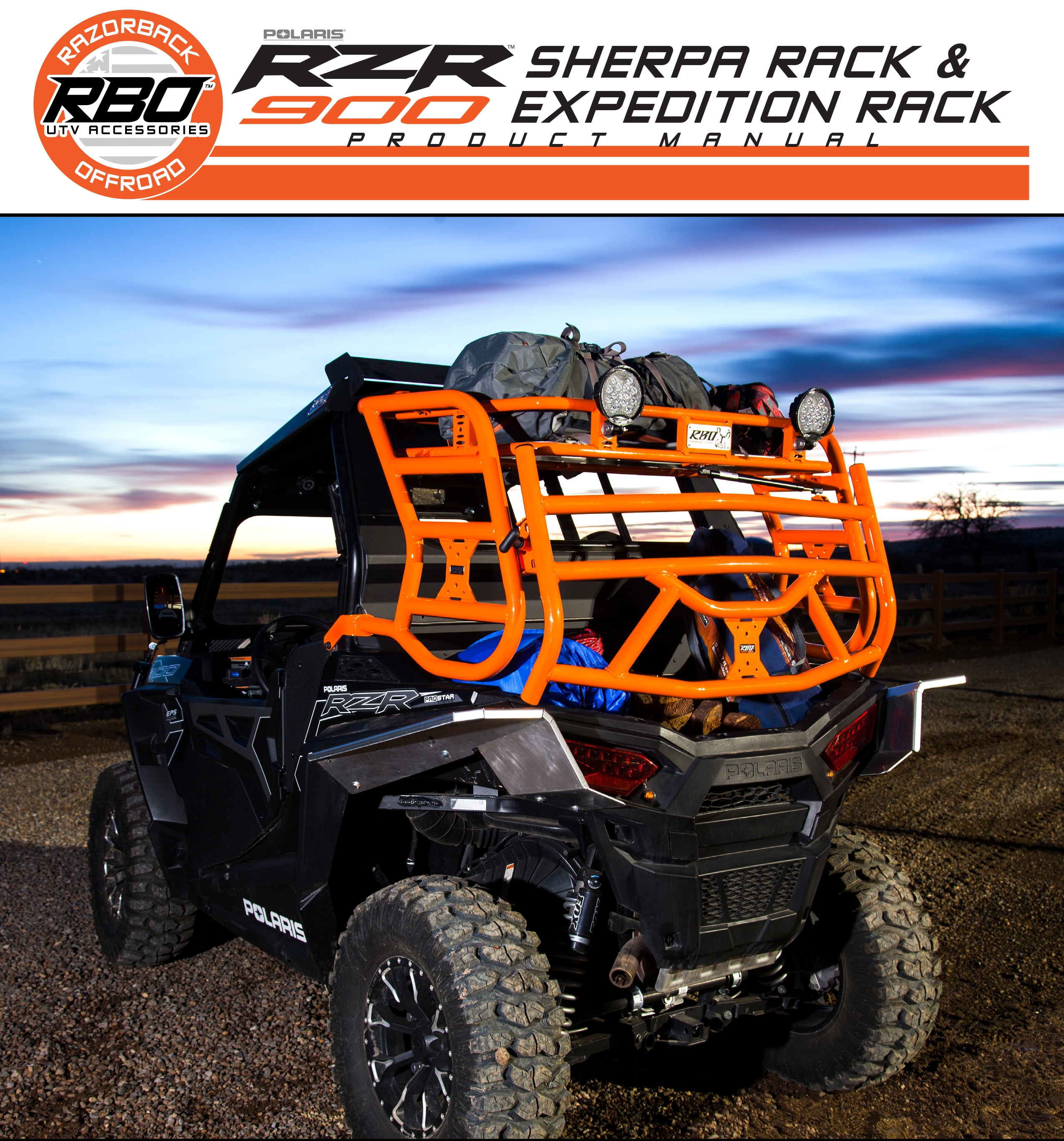 RBO RZR 900 Sherpa and Expedition Rack Product Manual