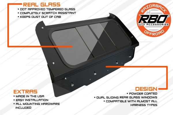 4024 Polaris RZR-900 Rear Sliding Window Diagram