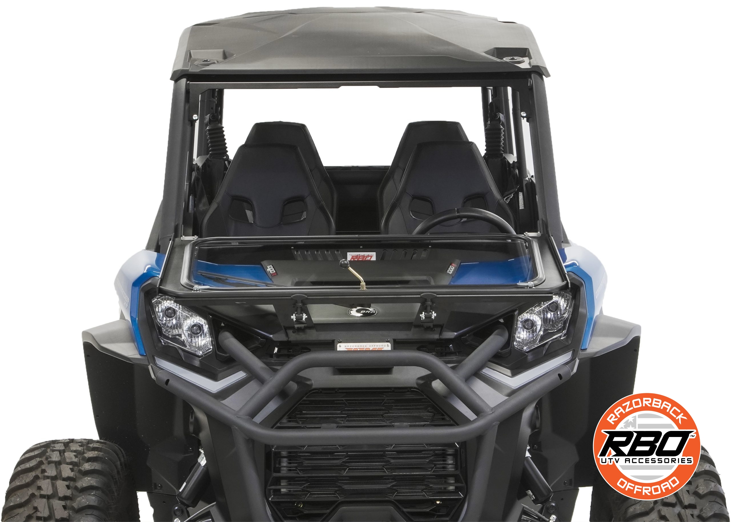 Can-Am Commander Windshield Folded Down