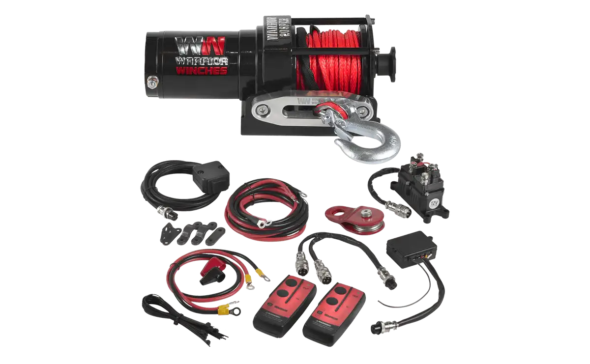 warrior-ninja-2000lb-12v-utv-winch-synthetic-rope-kit
