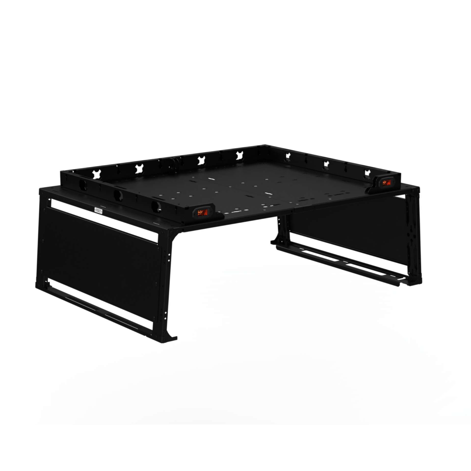 Solid side protection panels for Polaris Ranger XD1500 bed setup